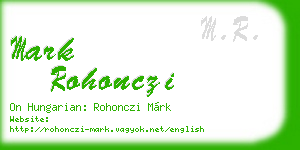 mark rohonczi business card